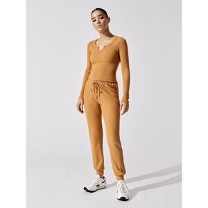 Carbon38 Brushed Ribbed Slim Jogger size S